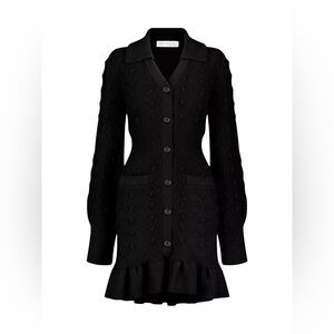 NWT Mac Duggal Bobble-Knit Sweater Dress